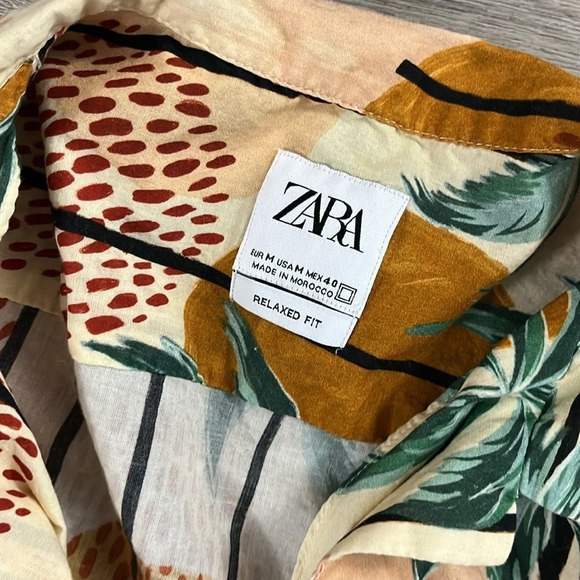 Zara men’s palm tree sunset shirt - Picture 4 of 4